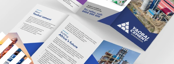 Yaobai Cement branded publication and campaign materials